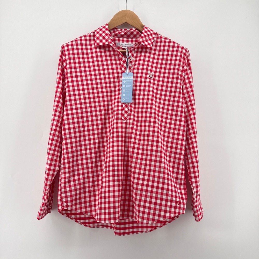 Southern Tide‎ OHIO STATE Intercoastal Collection Medium Red Gingham NWT